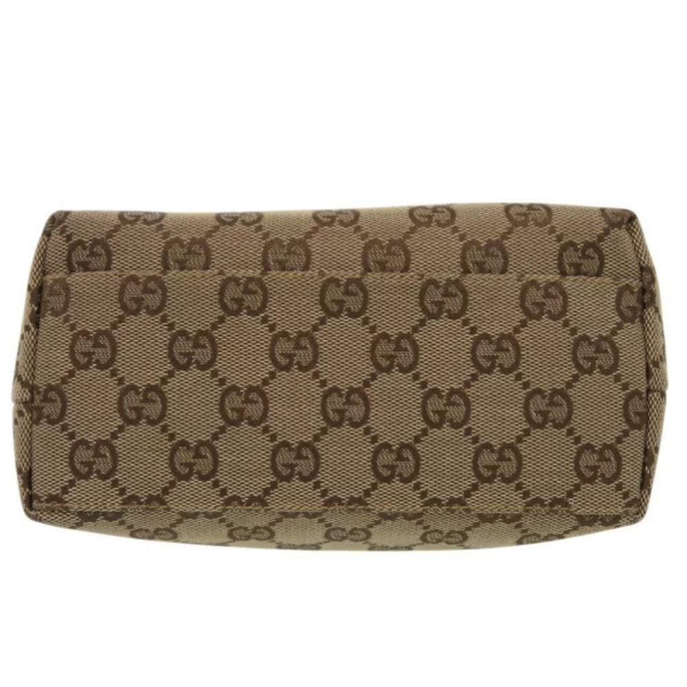 Gucci GG handbag tote shoulder bag brown beige monogram leather - Picture 3 of 6
